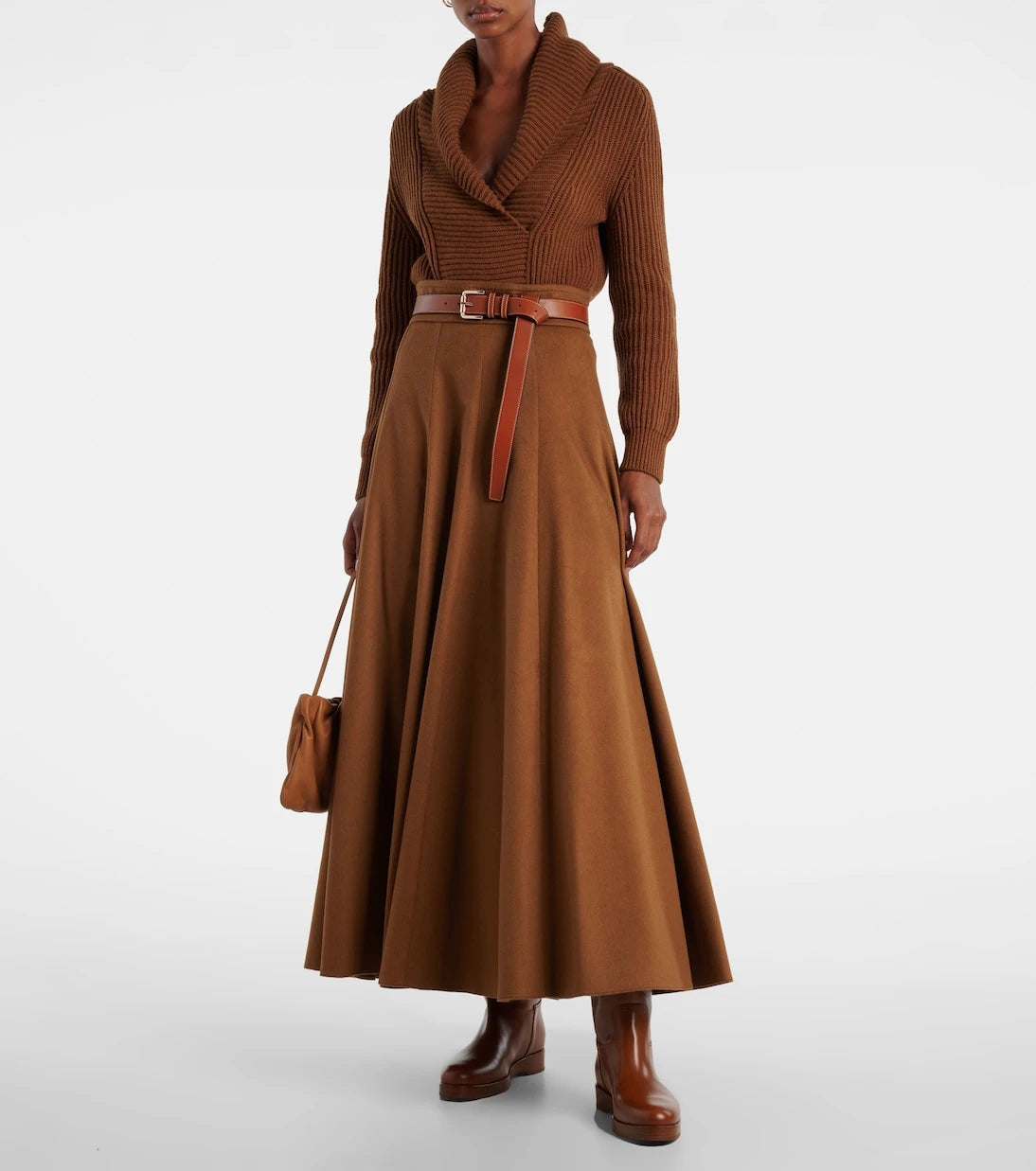 Max Mara - Camel hair maxi skirt
