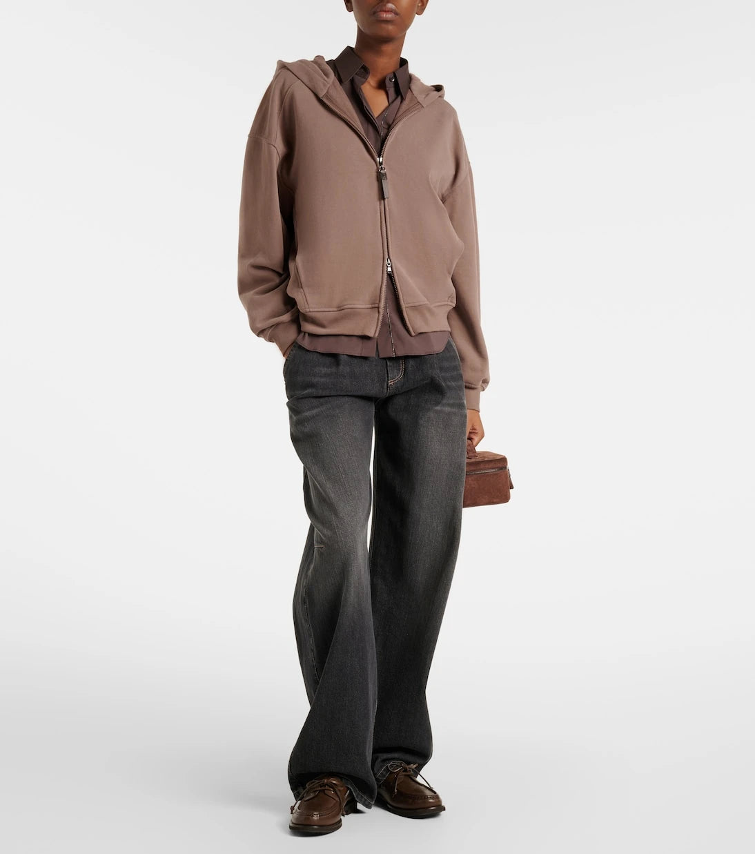 Brunello Cucinelli - Cotton jersey zip-up hoodie
