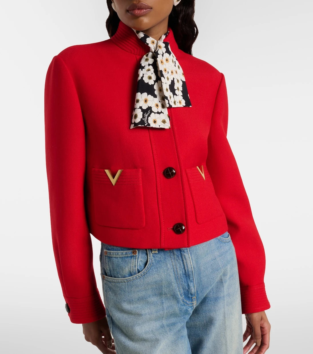 Valentino - VGold wool and silk jacket