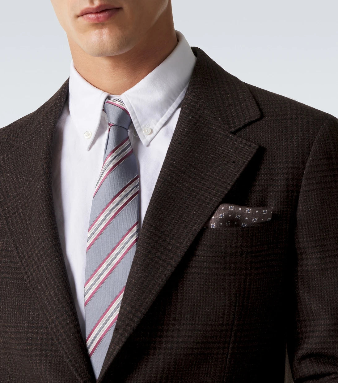 Brunello Cucinelli - Striped silk twill tie