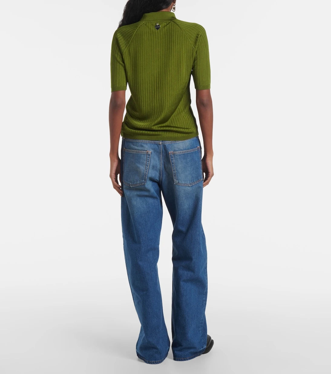 Acne Studios - Ribbed-knit polo shirt