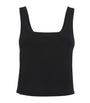 Black Knitted Tank Top