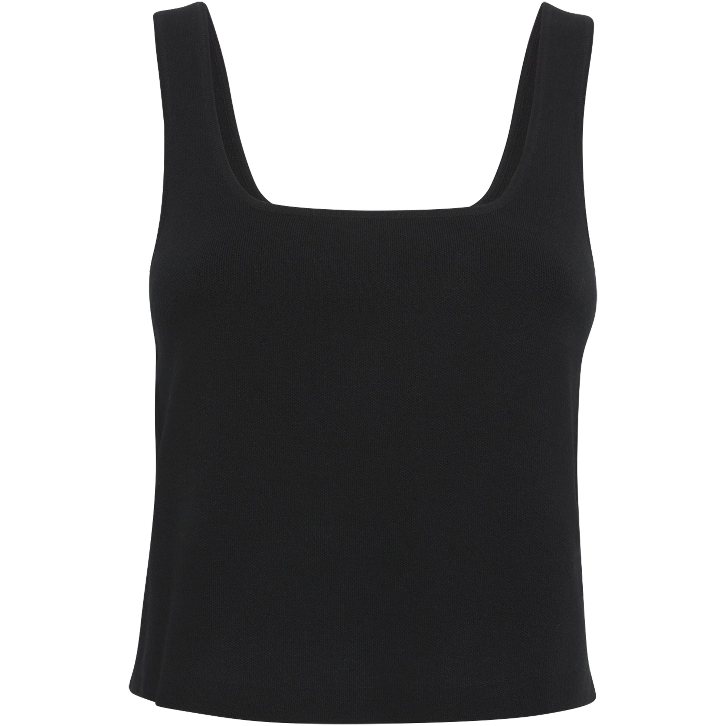 Black Knitted Tank Top