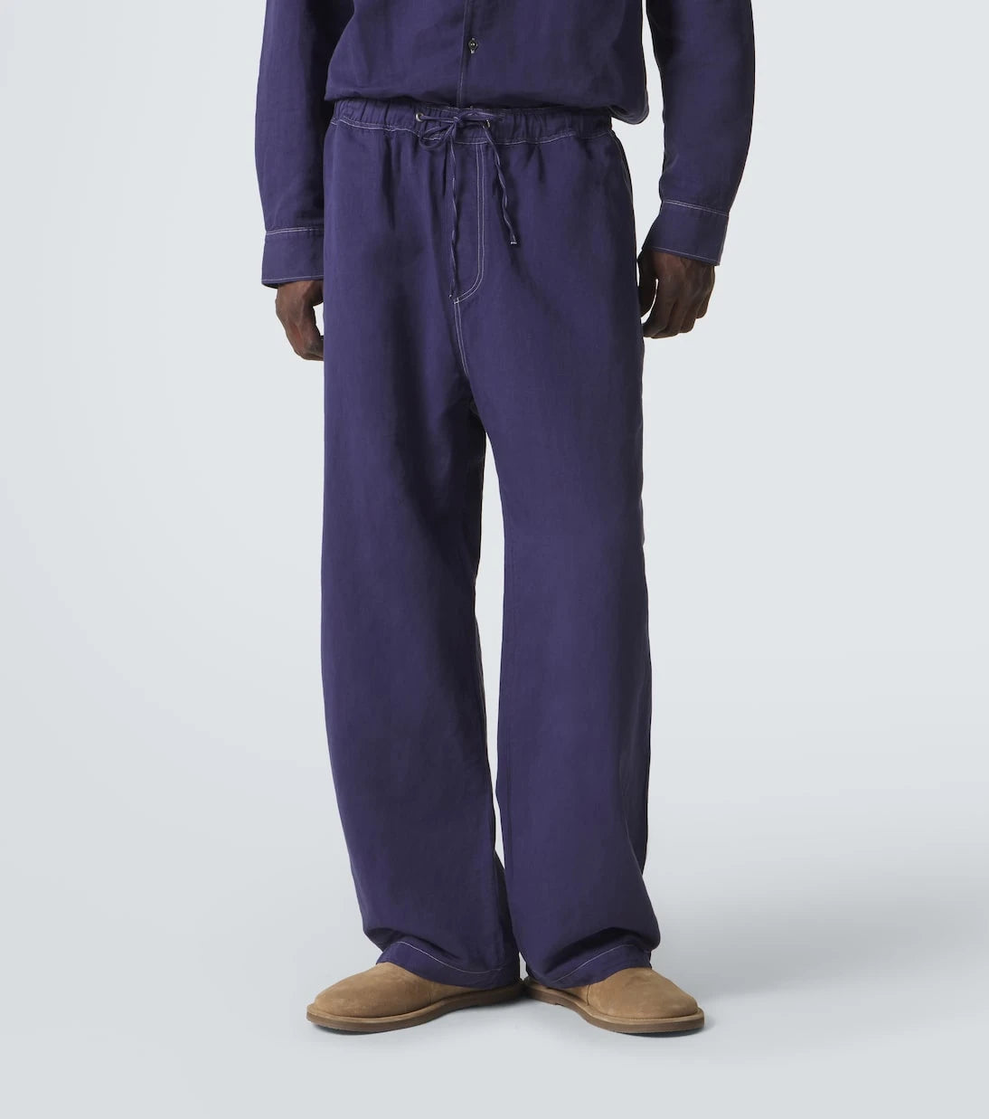 Studio Nicholson - Sonny cotton and linen wide-leg pants