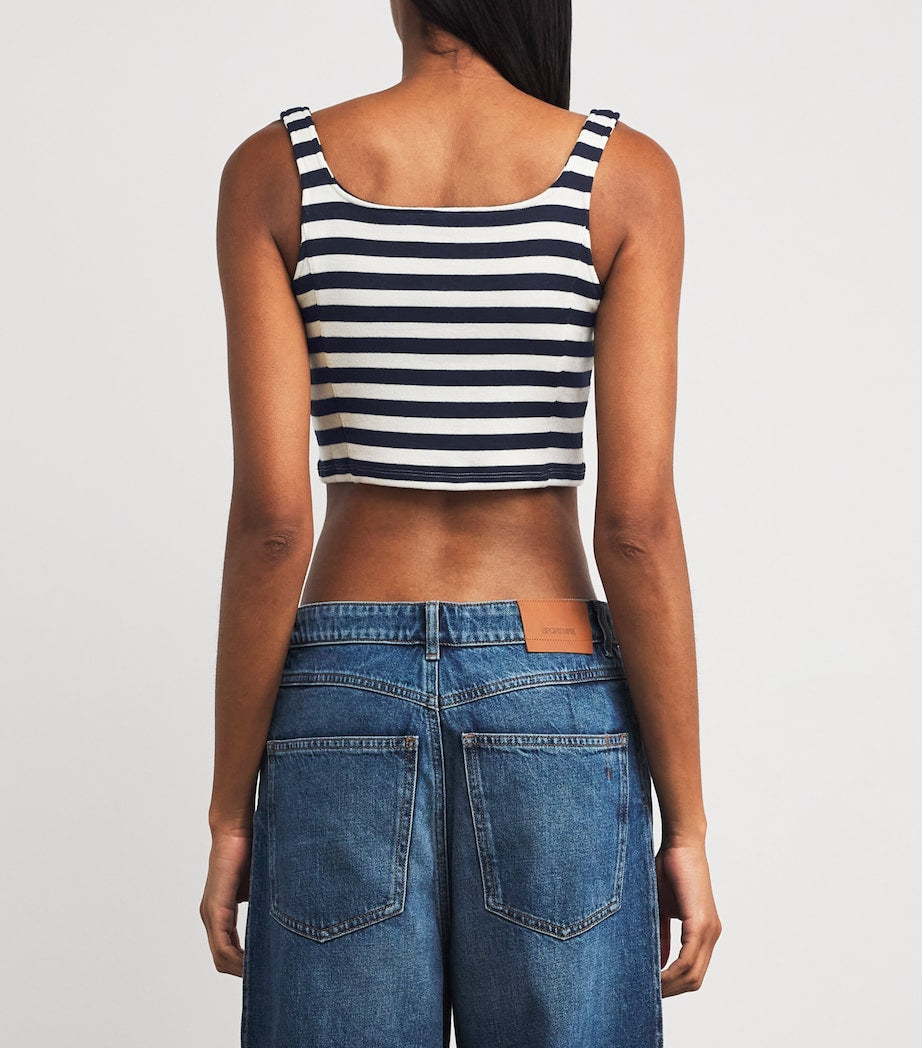Paco Rabanne Multi Stripe Knitted Crop Top