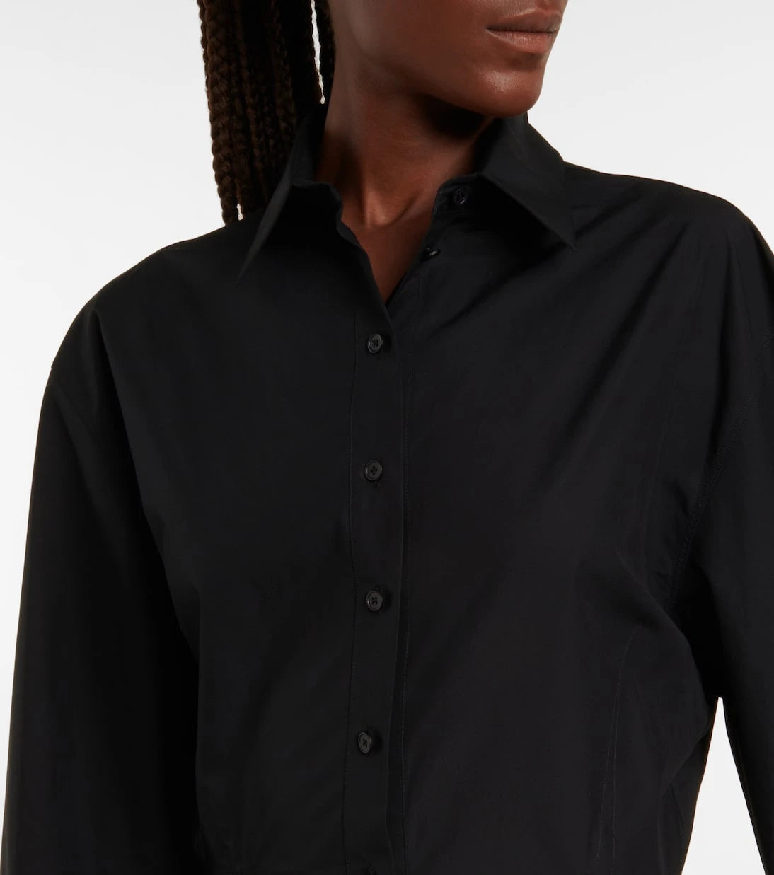 Alaïa - Cotton poplin shirt dress