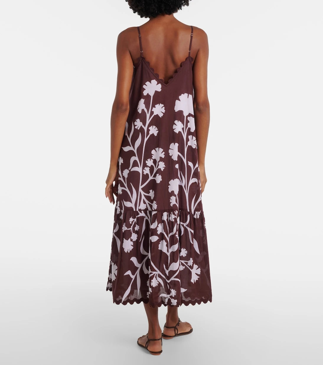 Juliet Dunn - Scalloped cotton midi dress