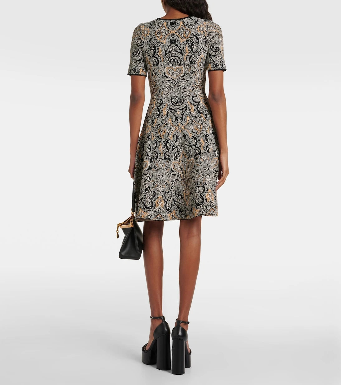 Etro - فستان قصير بطبعة البيزلي
