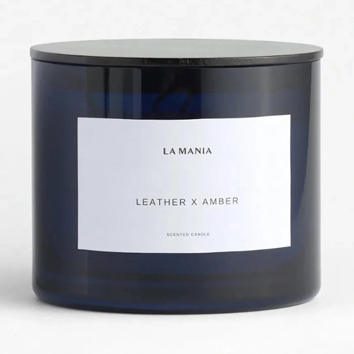 Ароматизирана свещ La Mania Leather&Amber 500 g