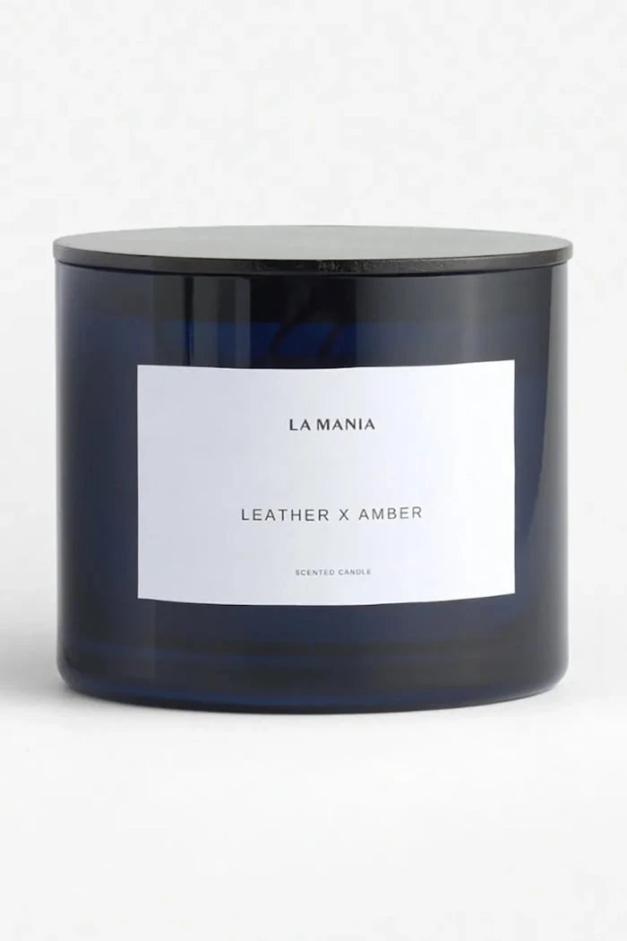 Ароматизирана свещ La Mania Leather&Amber 500 g