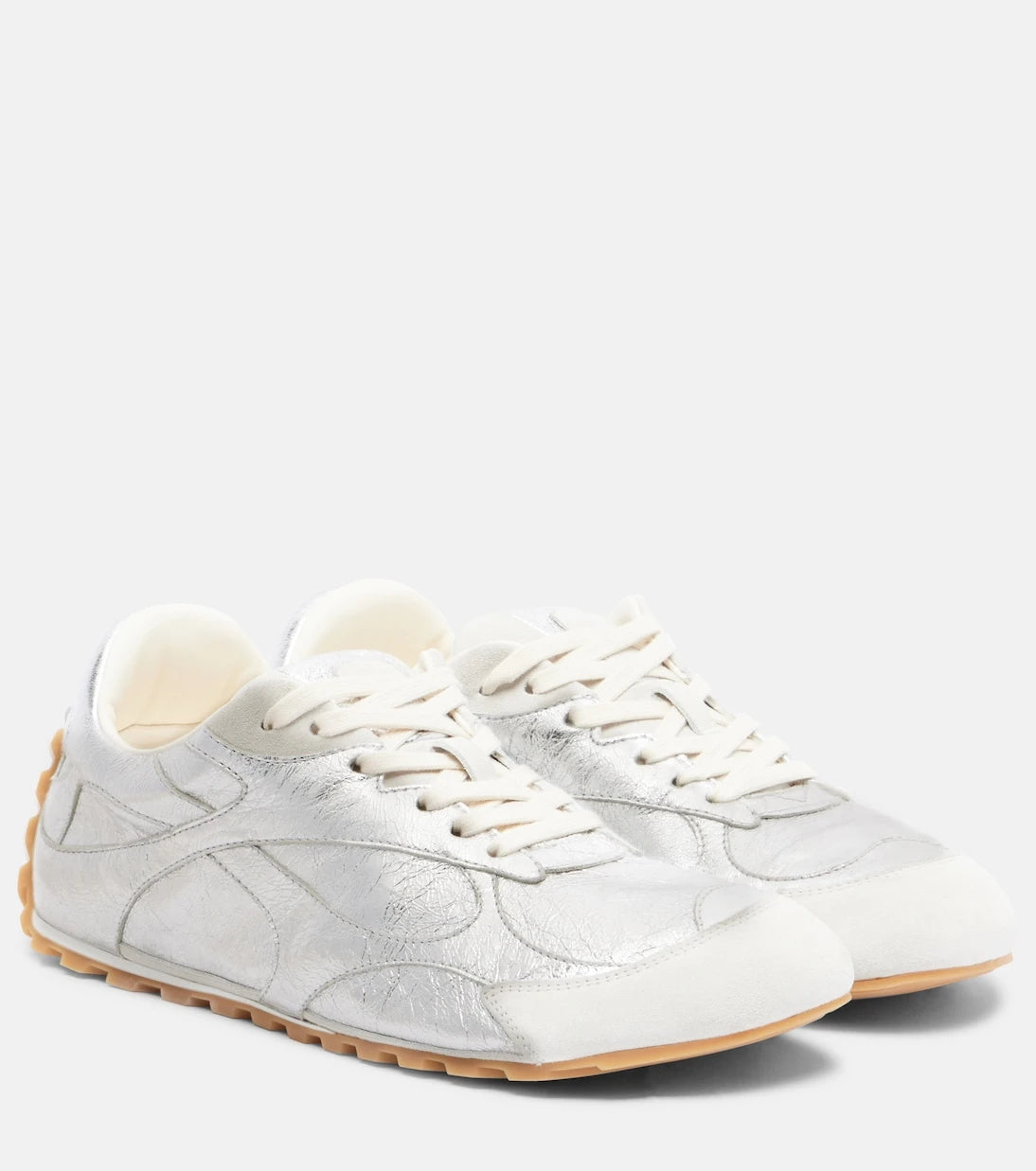 Bottega Veneta - Orbit Flash metallic leather sneakers