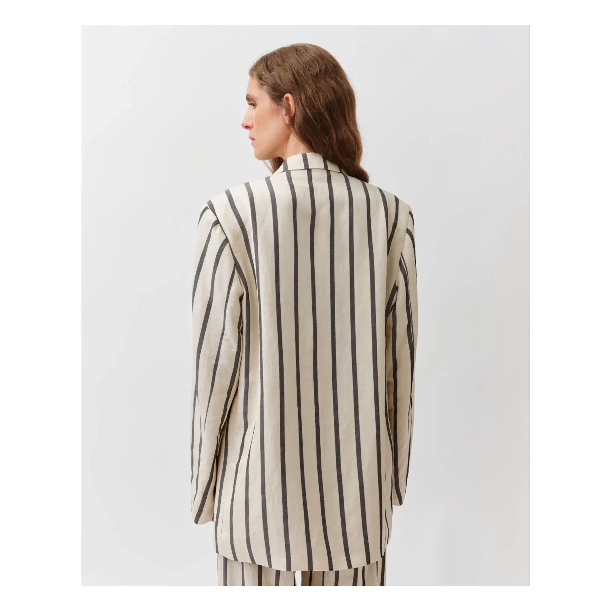 Diega - Verino Stripes Jacket | Ecru