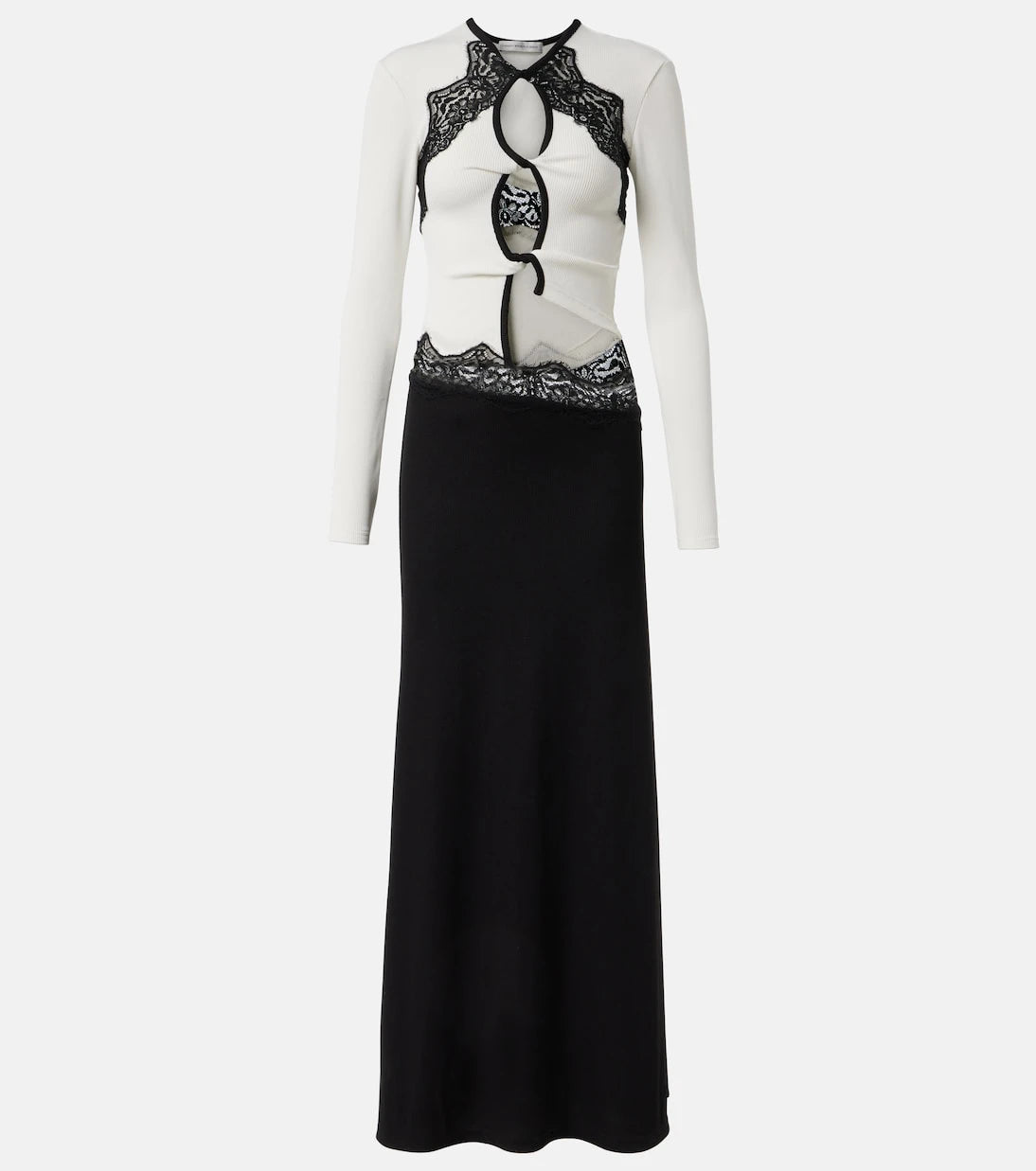 Christopher Esber - Lace-trimmed cutout maxi dress