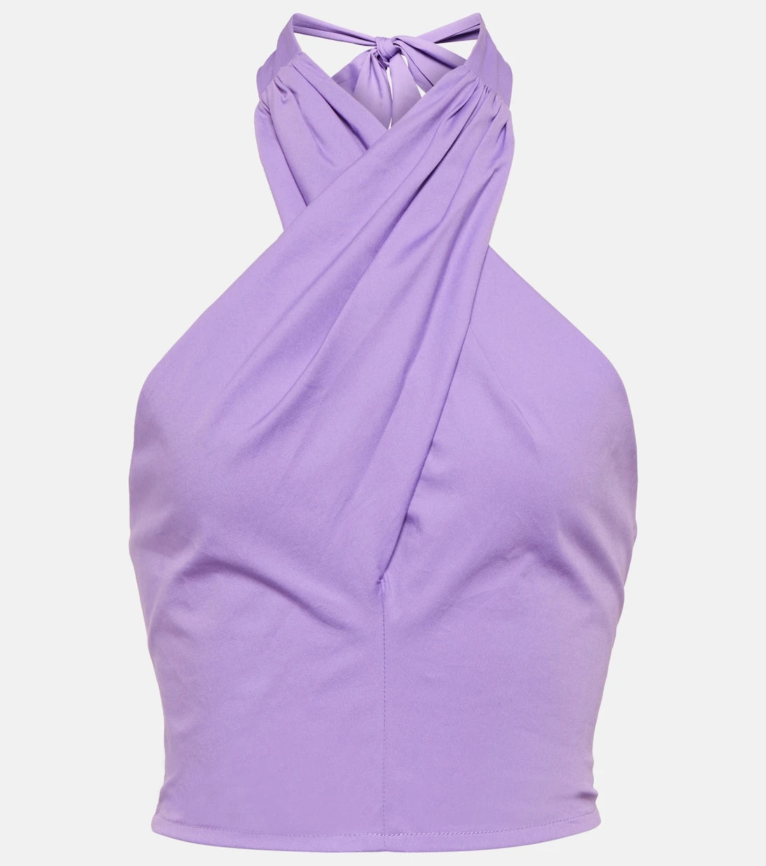Staud - Kai cropped halter-neck cotton top