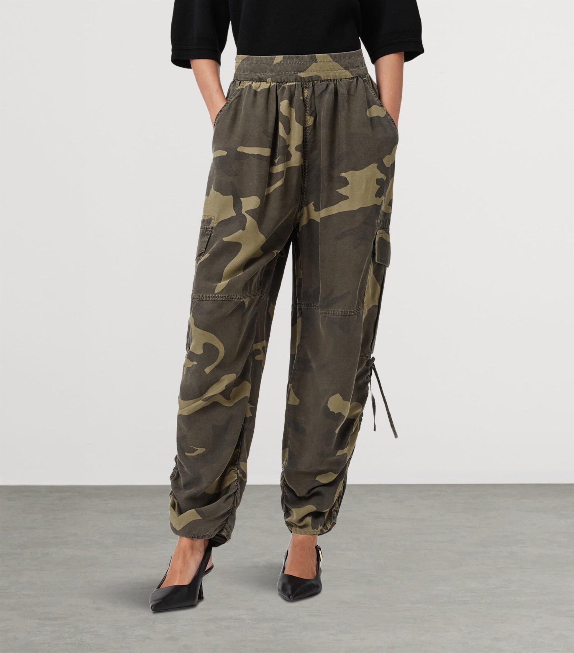 Camouflage Print Kaye Cargo Trousers