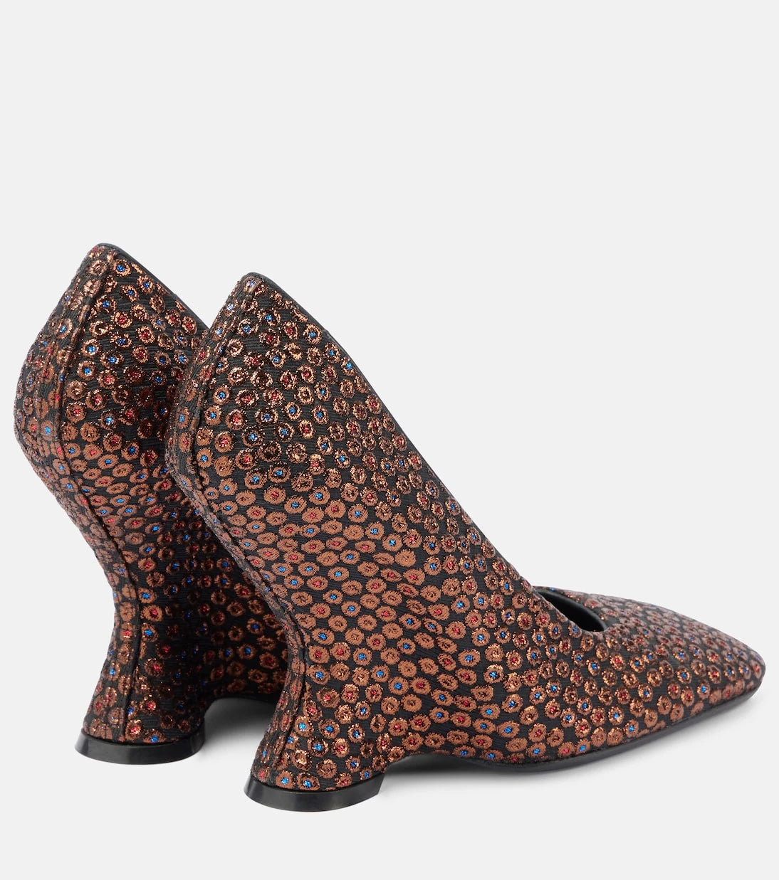 Dries Van Noten - Jacquard wedge pumps