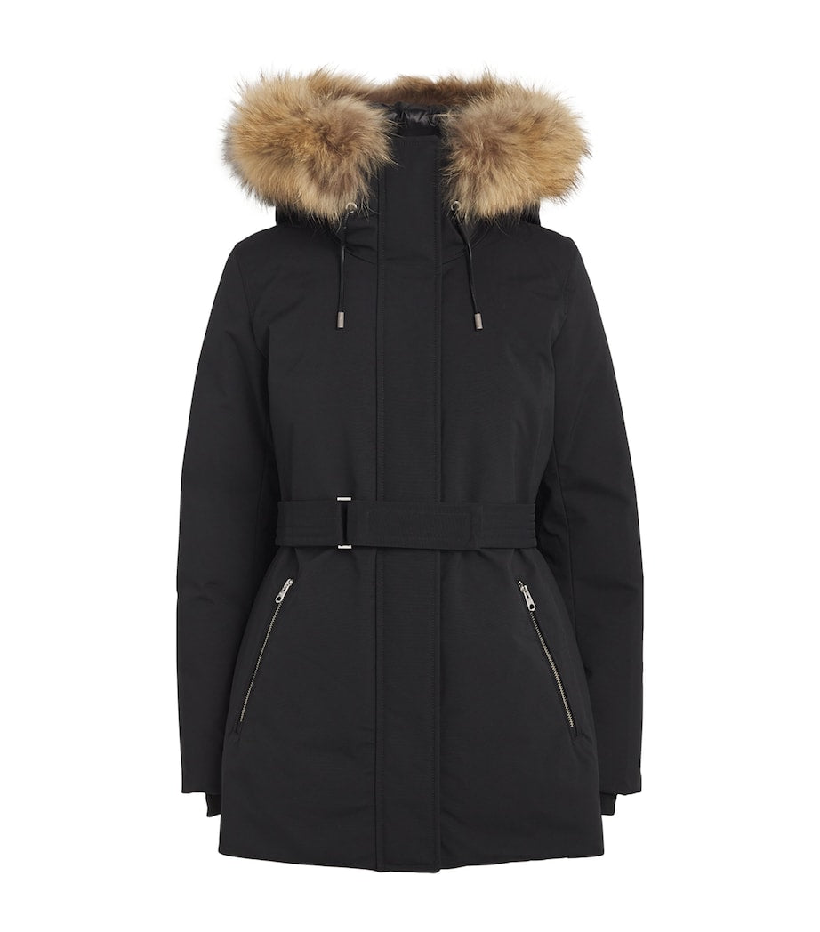 Mackage Black Fur-Trim Jeni-FZ Down Coat