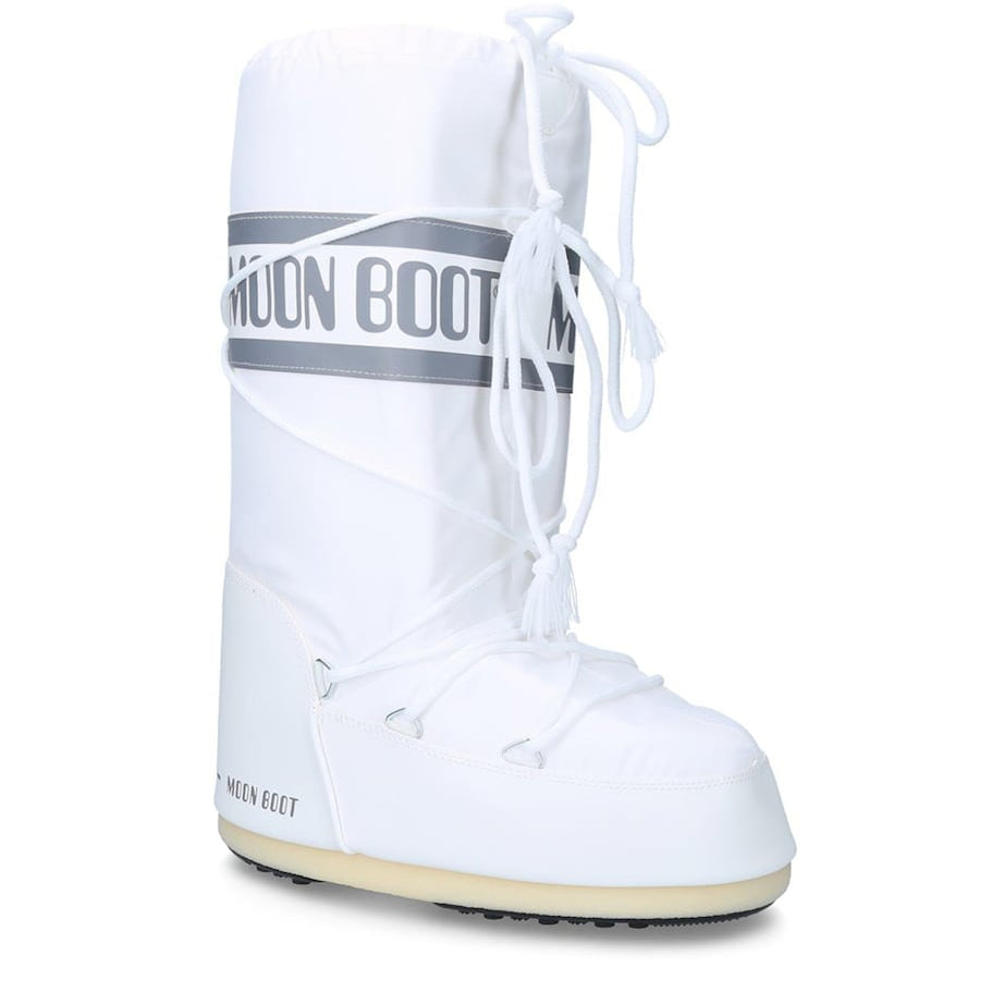 White Nylon Icon Moon Boots