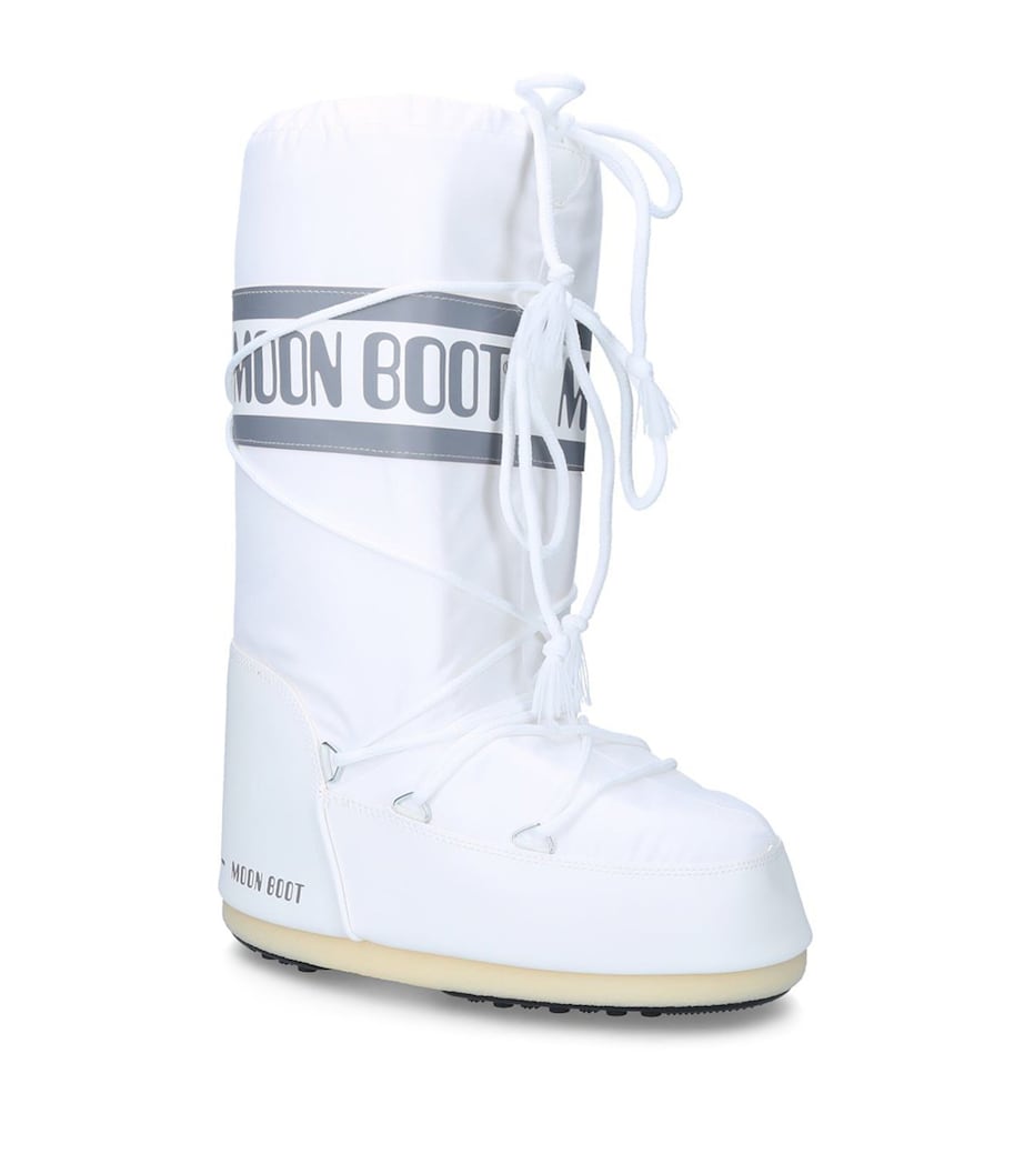 White Nylon Icon Moon Boots