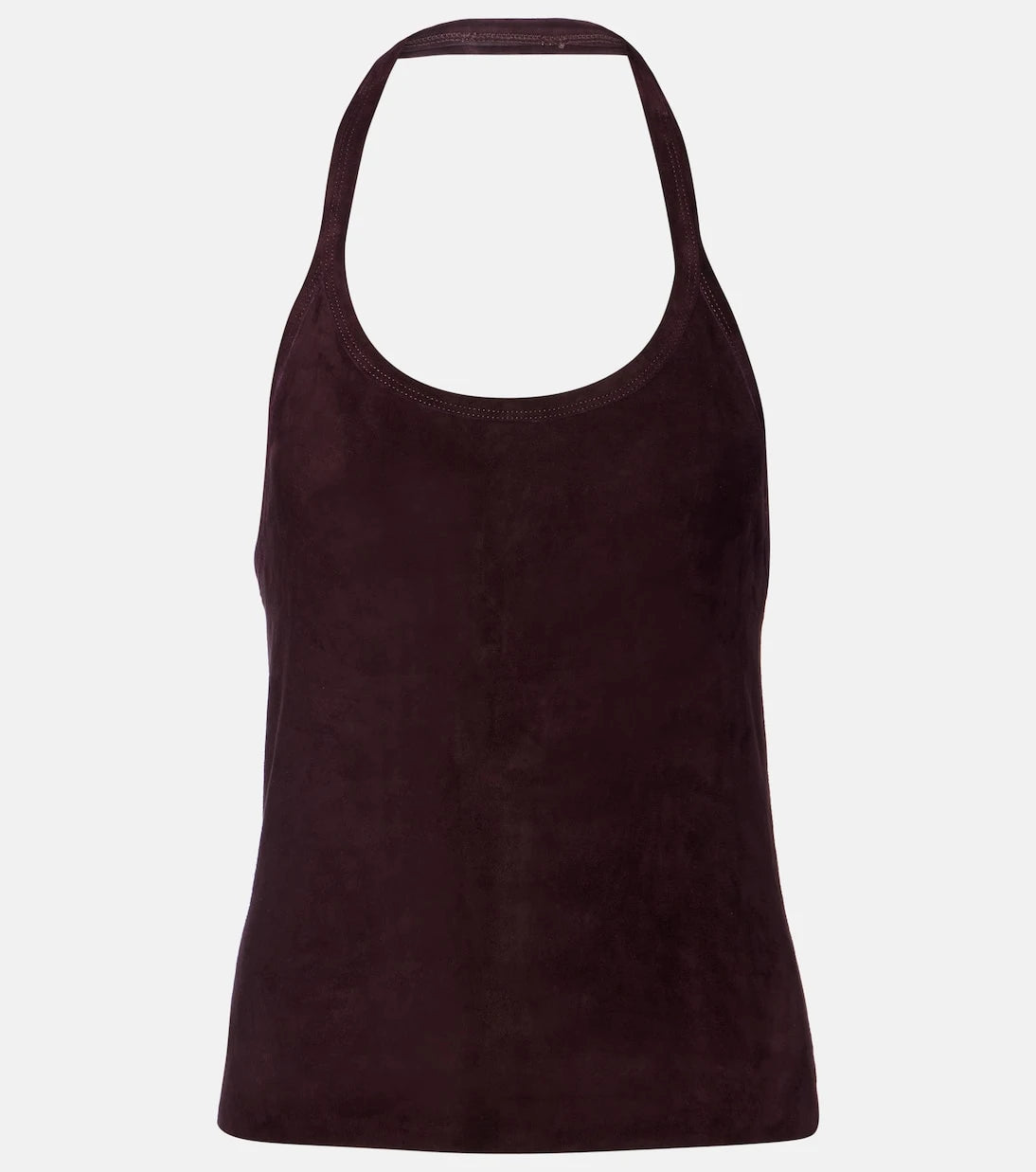 Stouls - Cherry halterneck suede top