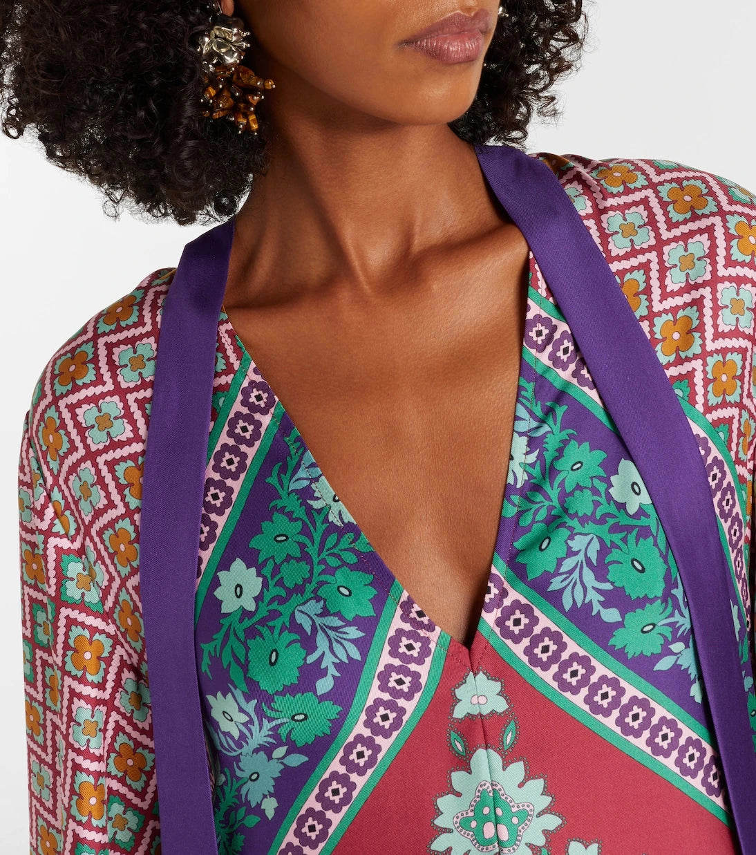 La DoubleJ - Magnifico printed silk maxi dress