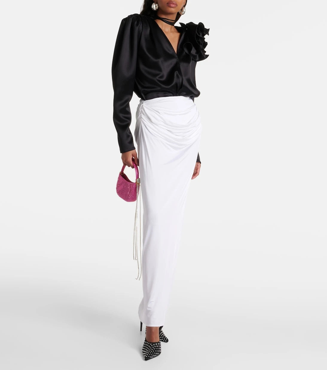 Magda Butrym - Draped jersey maxi skirt