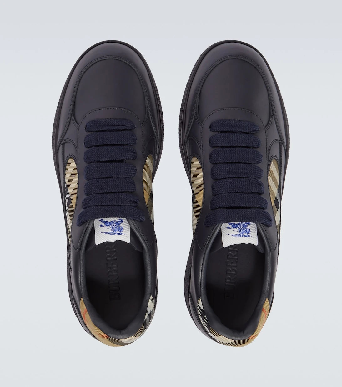 Burberry - Terrace Burberry Check leather sneakers