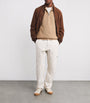 Polo Ralph Lauren Beige Cotton Quarter-Zip Sweater