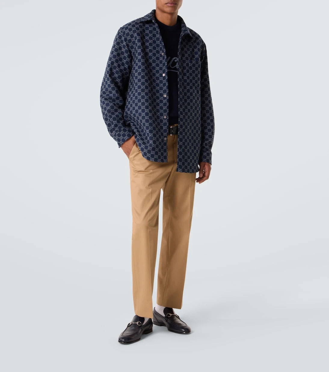 Gucci - GG wool jacquard shirt