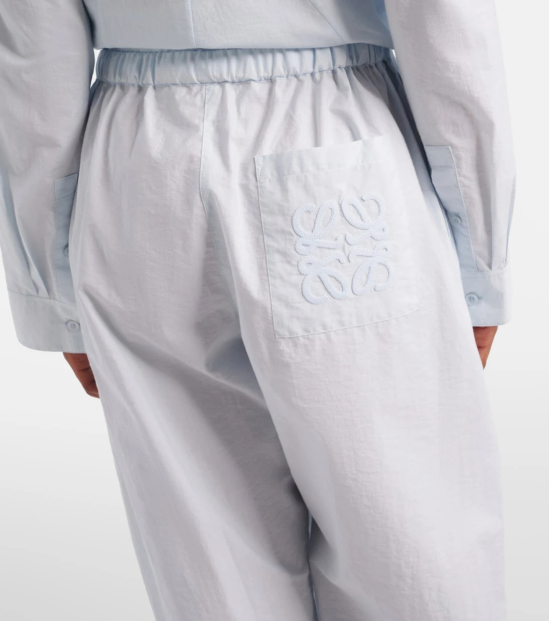 Loewe - Paula's Ibiza cotton-blend poplin wide-leg pants