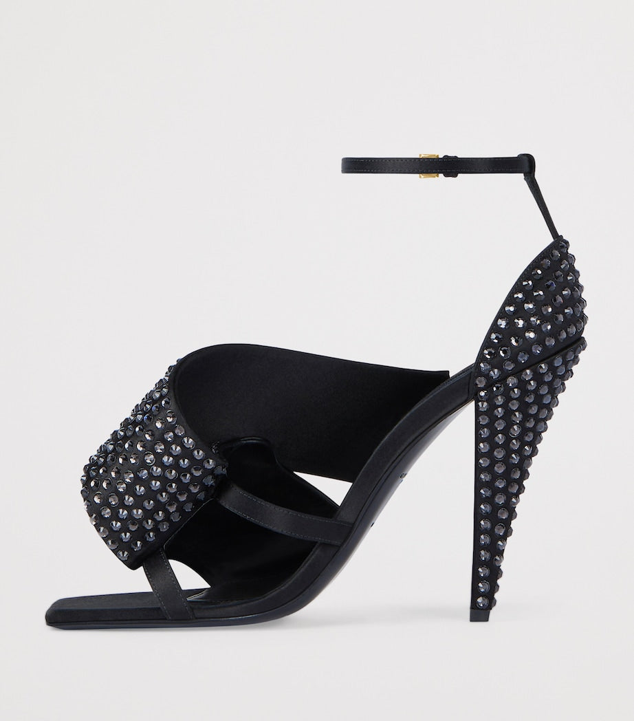 Givenchy Studded Twisted Ribbon Heeled Sandals 95