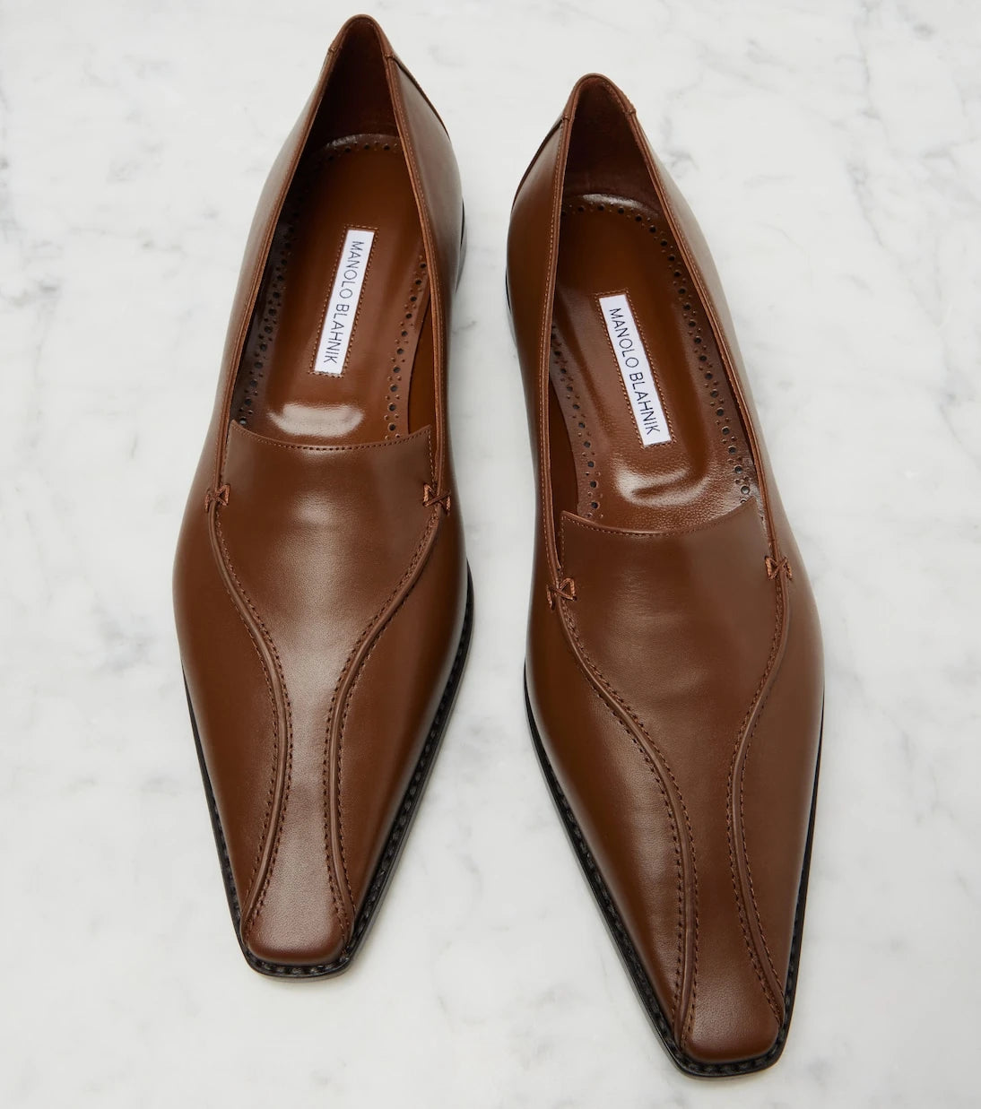 Manolo Blahnik - Cleofe leather loafers