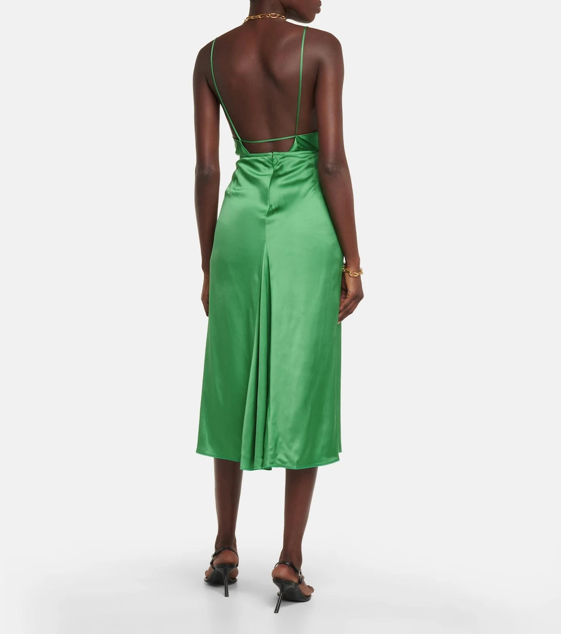 Victoria Beckham - Satin midi skirt