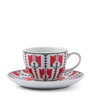 Prada Porcelain Vienna Arrows Coffe Cup and Saucer (Set of 4)