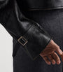 Prada Black Leather-Shearling Jacket
