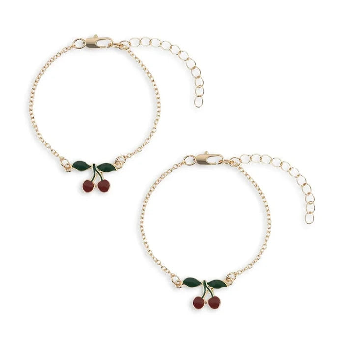 Детски гривни Konges Sløjd 2 PACK CHERRY BESTIE BRACELETS (2 броя)