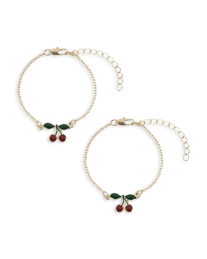 Konges Sløjd Çocuk Bileklikleri 2 PACK CHERRY BESTIE BRACELETS (2'li)