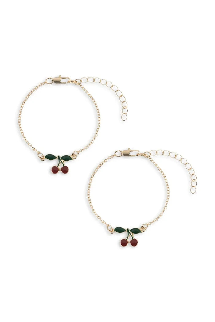 Детски гривни Konges Sløjd 2 PACK CHERRY BESTIE BRACELETS (2 броя)