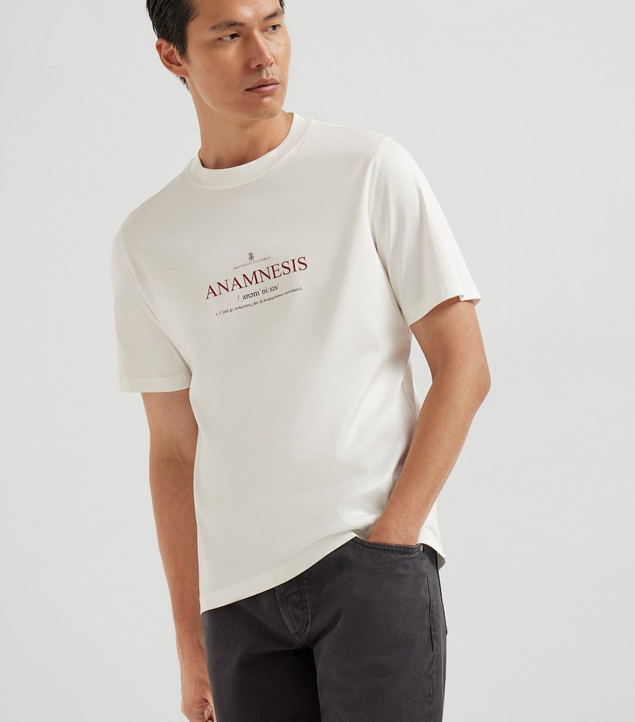 Cotton Anamnesis Print T-Shirt