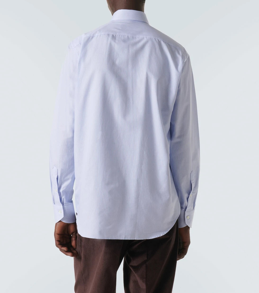 Canali - قميص بوبلين قطني مخطط