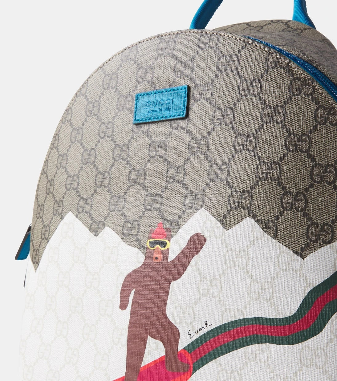 Gucci Kids - حقيبة ظهر من قماش كانفاس GG Supreme بتوقيع يوان روبرتس