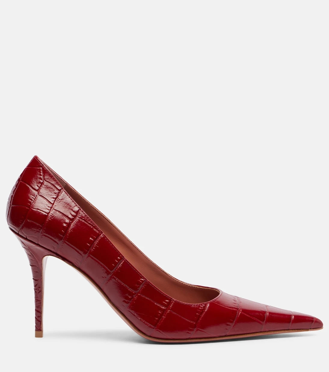 Amina Muaddi - Barbara 90 croc-effect leather pumps