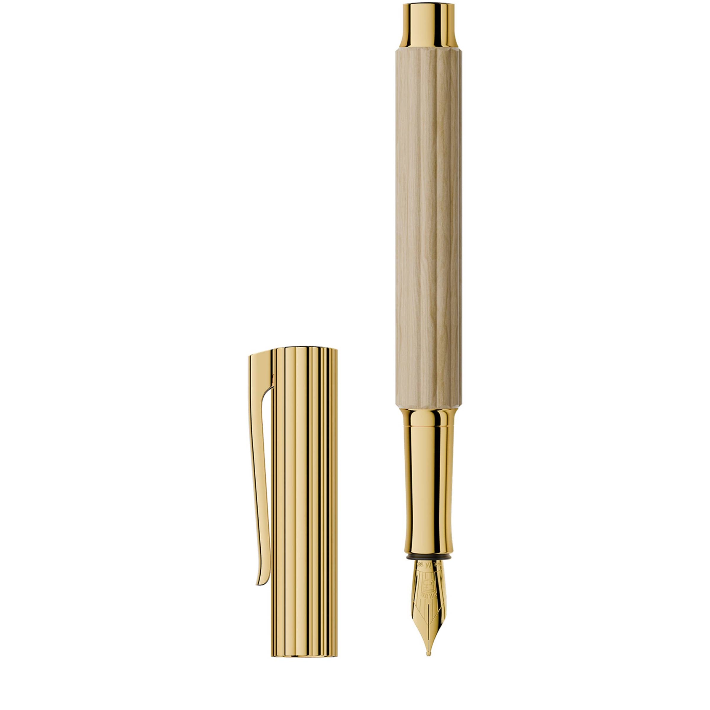 Graf von Faber-Castell Gold-Trim Hornbeam Wood Bloom Fountain Pen