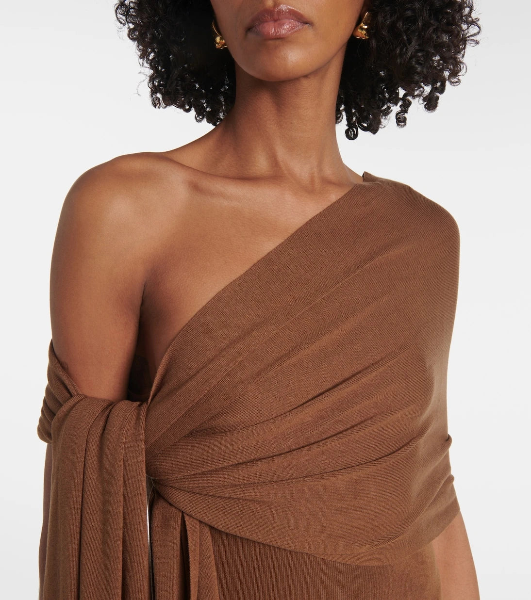 Aya Muse - Hale one-shoulder silk-blend maxi dress