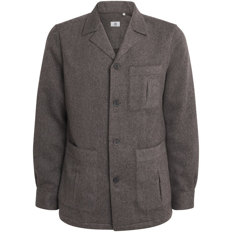 100HANDS Brown Cashmere Herringbone Jacket