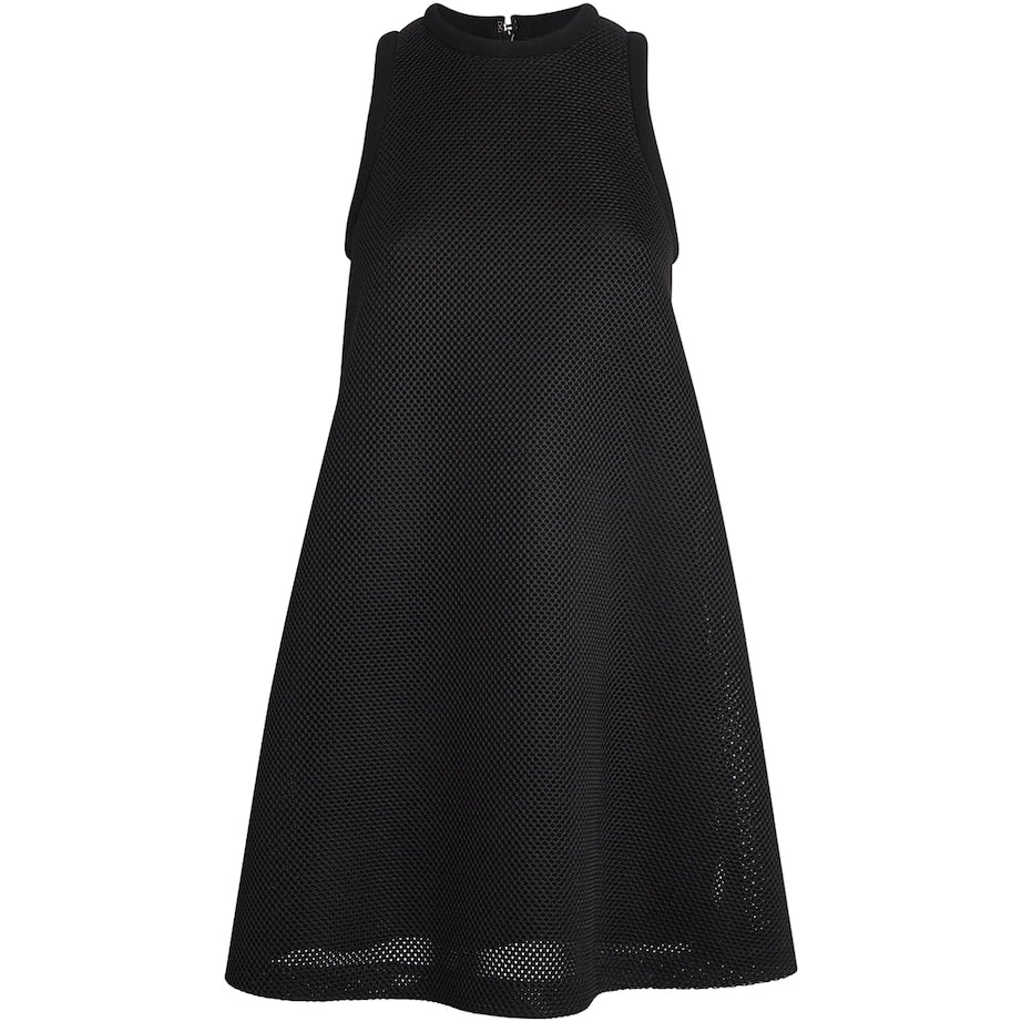 Max Mara Black Mesh Jersey Mini Dress
