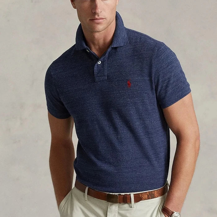 Памучна тениска с яка Polo Ralph Lauren
