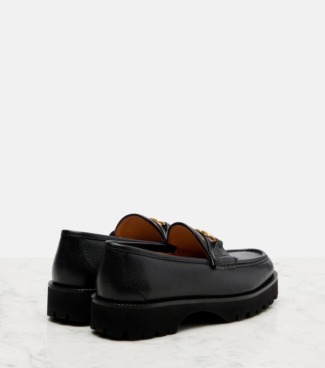 Valentino Garavani - VLogo leather platform loafers