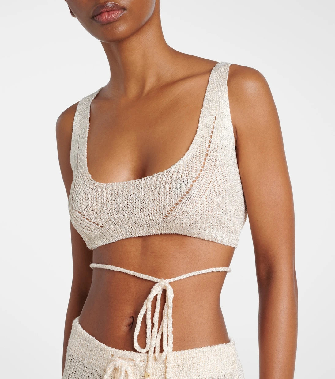 Bananhot - Alma sequined knitted bikini top