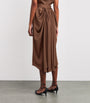 Brown Charmeuse Nyx Maxi Skirt